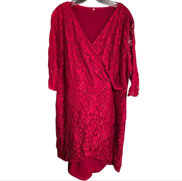 bedoar Dresses & Skirts - Bedoar Red Lace Dress 4XL